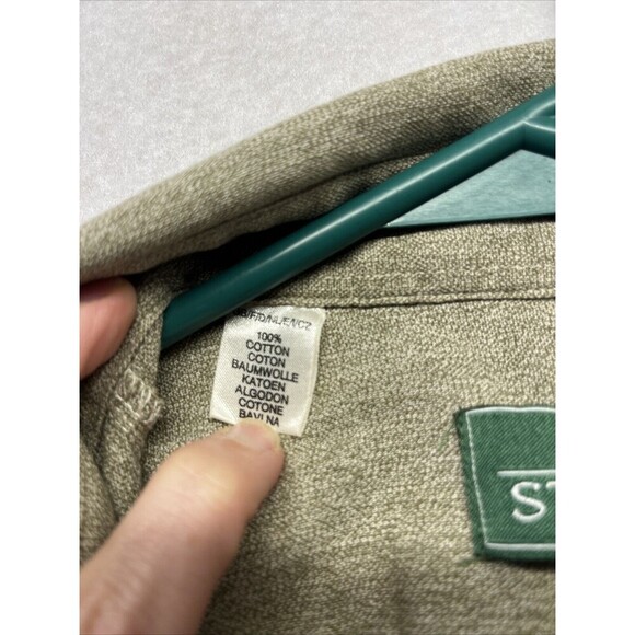 Luis Steindl Mens Green Embroidered Long Sleeve Cotton Shirt Large Europe Made - Picture 2 of 6